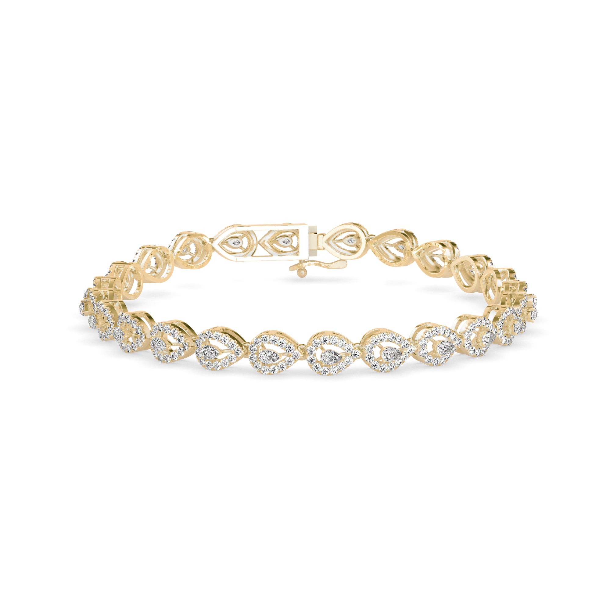 Vintage Diamond Tennis Bracelet-Golden