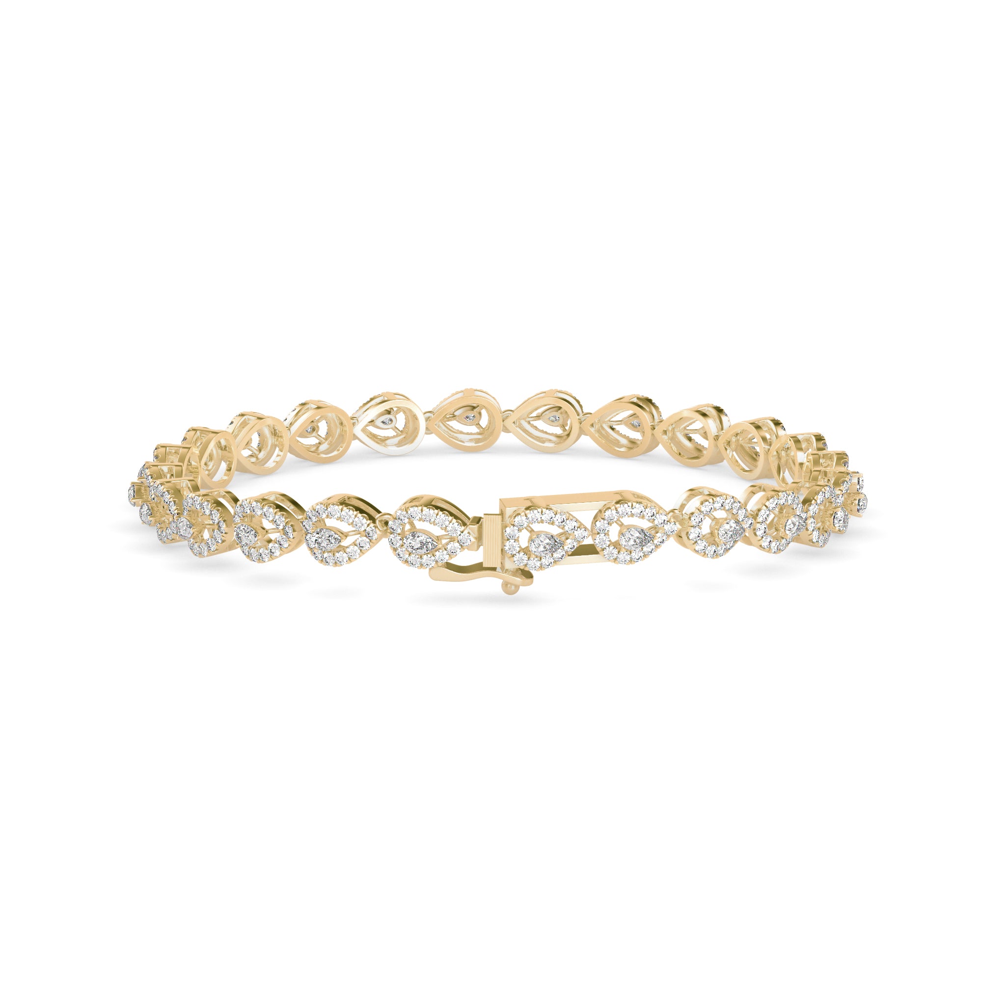 Vintage Diamond Tennis Bracelet-Golden