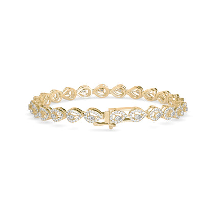 Vintage Diamond Tennis Bracelet-Golden
