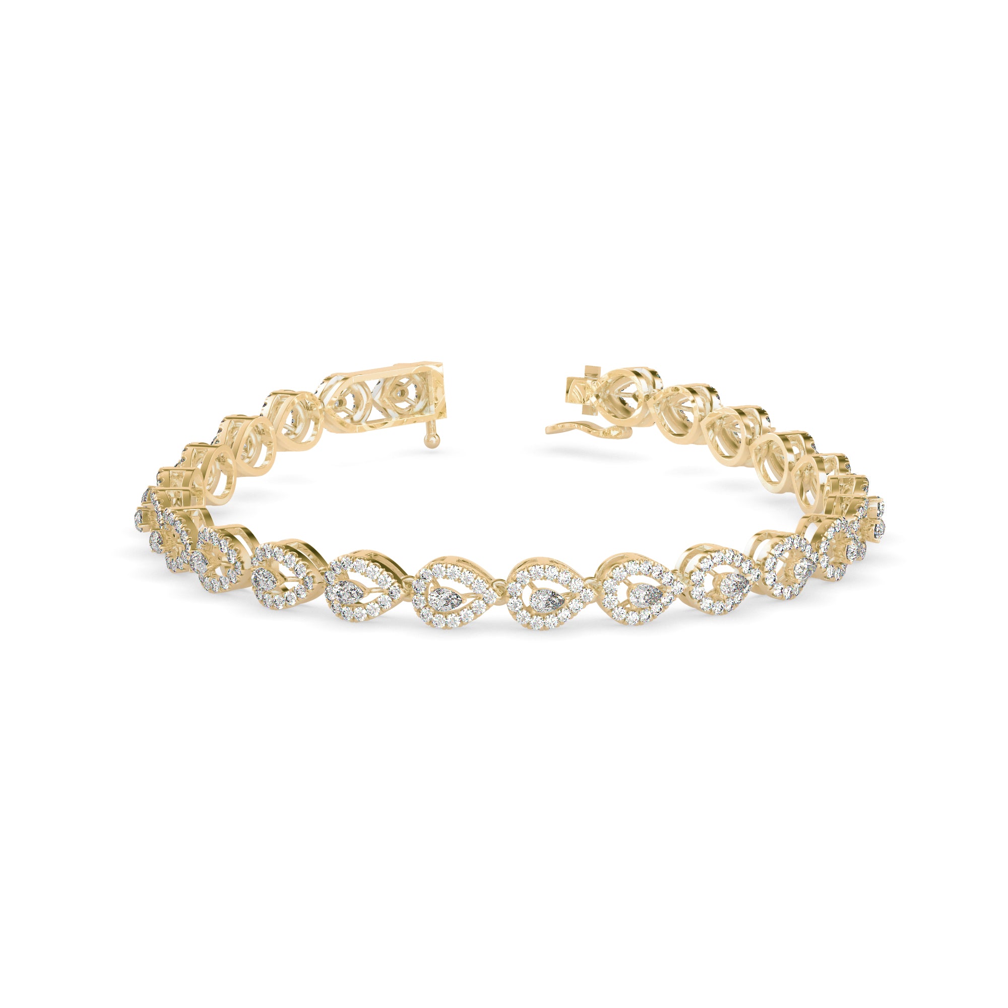 Vintage Diamond Tennis Bracelet-Golden