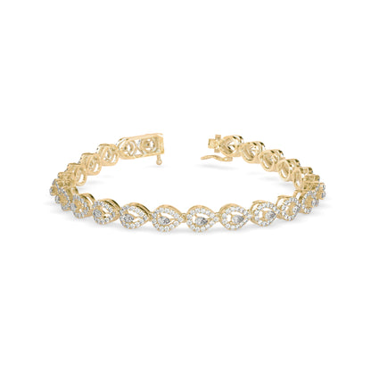 Vintage Diamond Tennis Bracelet-Golden