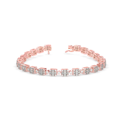 Sage Tennis Diamond Bracelet-Rose Gold