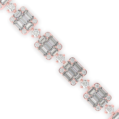 Sage Tennis Diamond Bracelet-Rose Gold