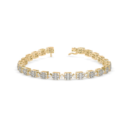 Sage Tennis Diamond Bracelet-Golden
