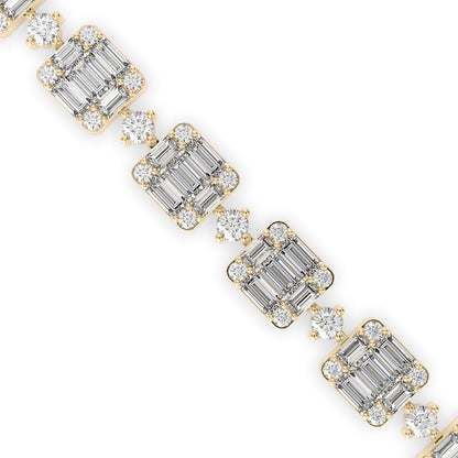 Sage Tennis Diamond Bracelet-Golden