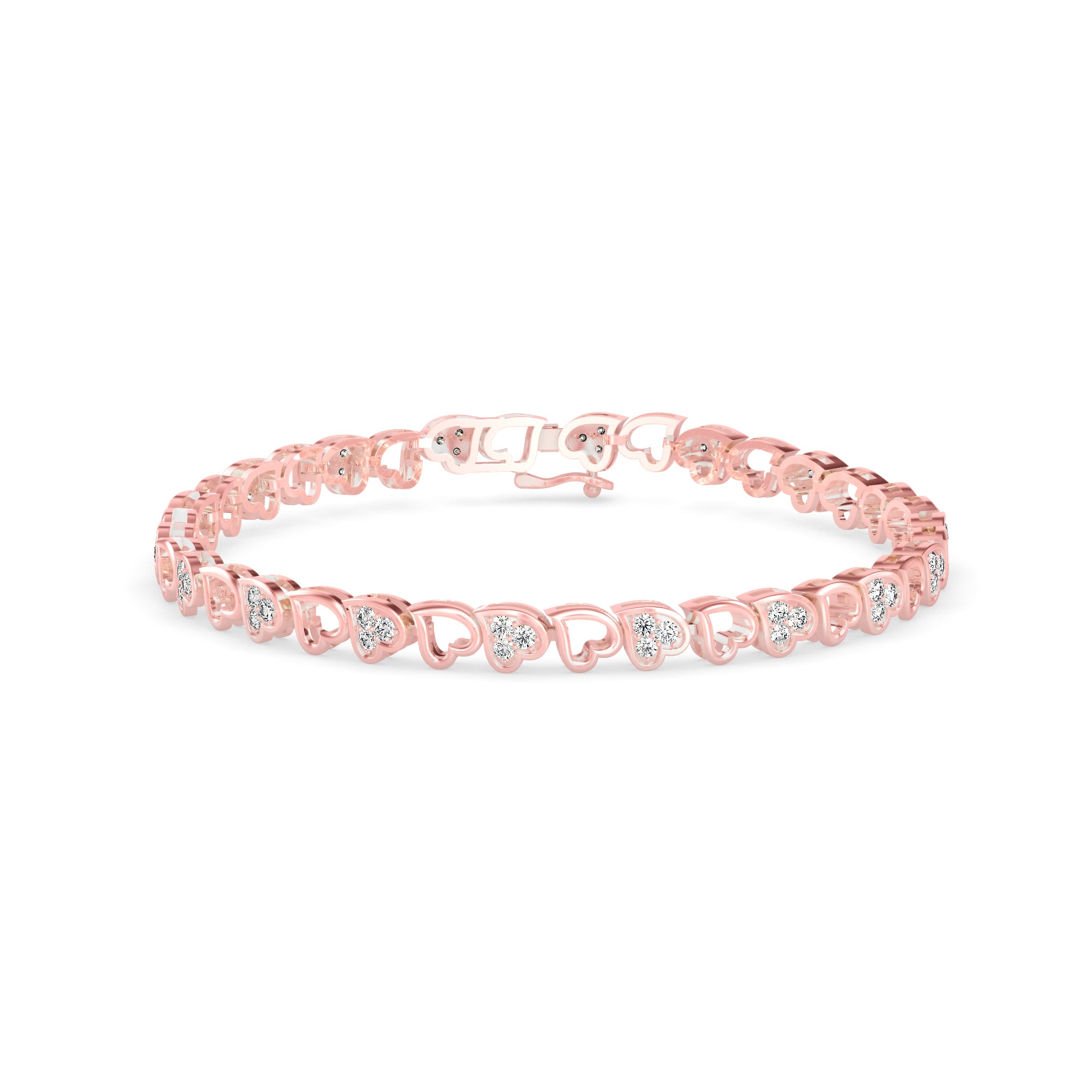 Creaky Diamond Tennis Bracelet-Rose Gold