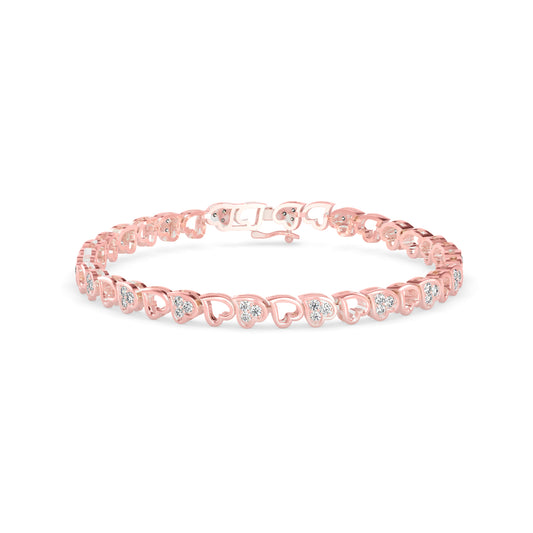 Creaky Diamond Tennis Bracelet-Rose Gold