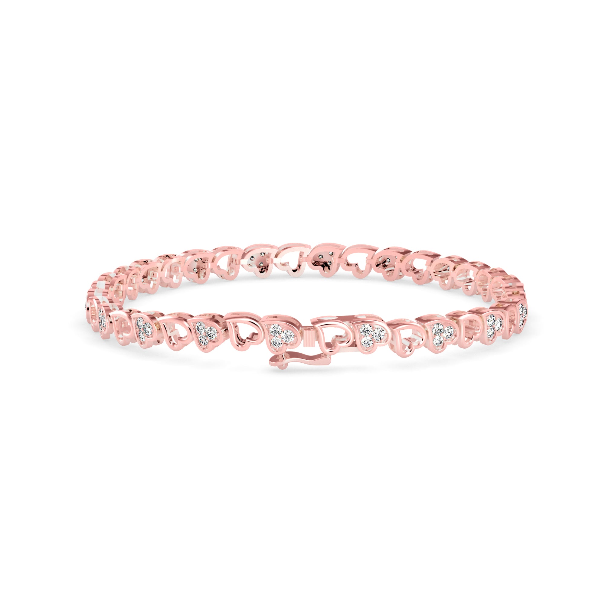 Creaky Diamond Tennis Bracelet-Rose Gold