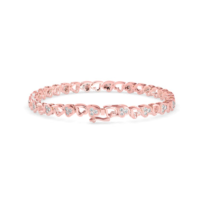 Creaky Diamond Tennis Bracelet-Rose Gold
