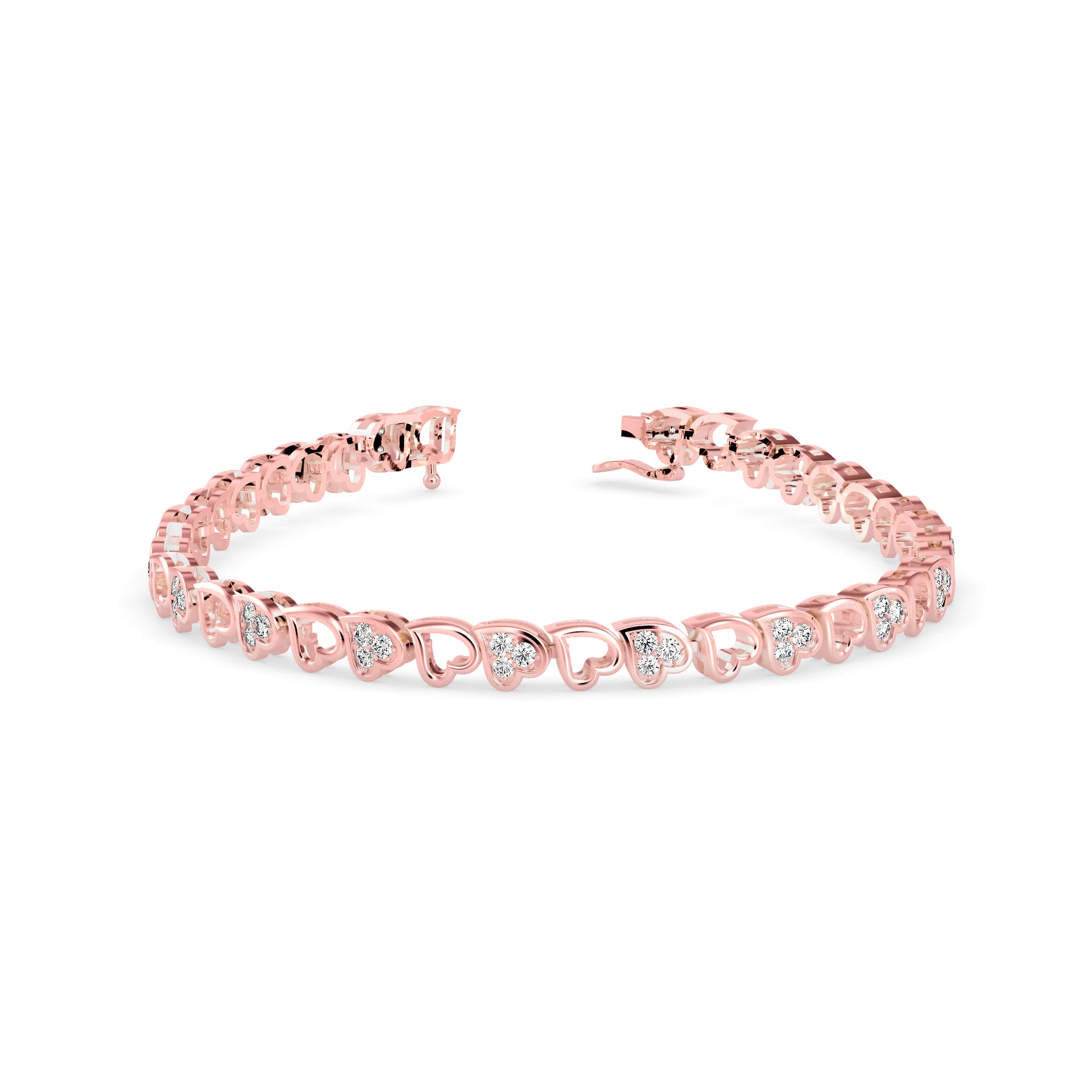 Creaky Diamond Tennis Bracelet-Rose Gold