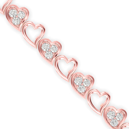 Creaky Diamond Tennis Bracelet-Rose Gold