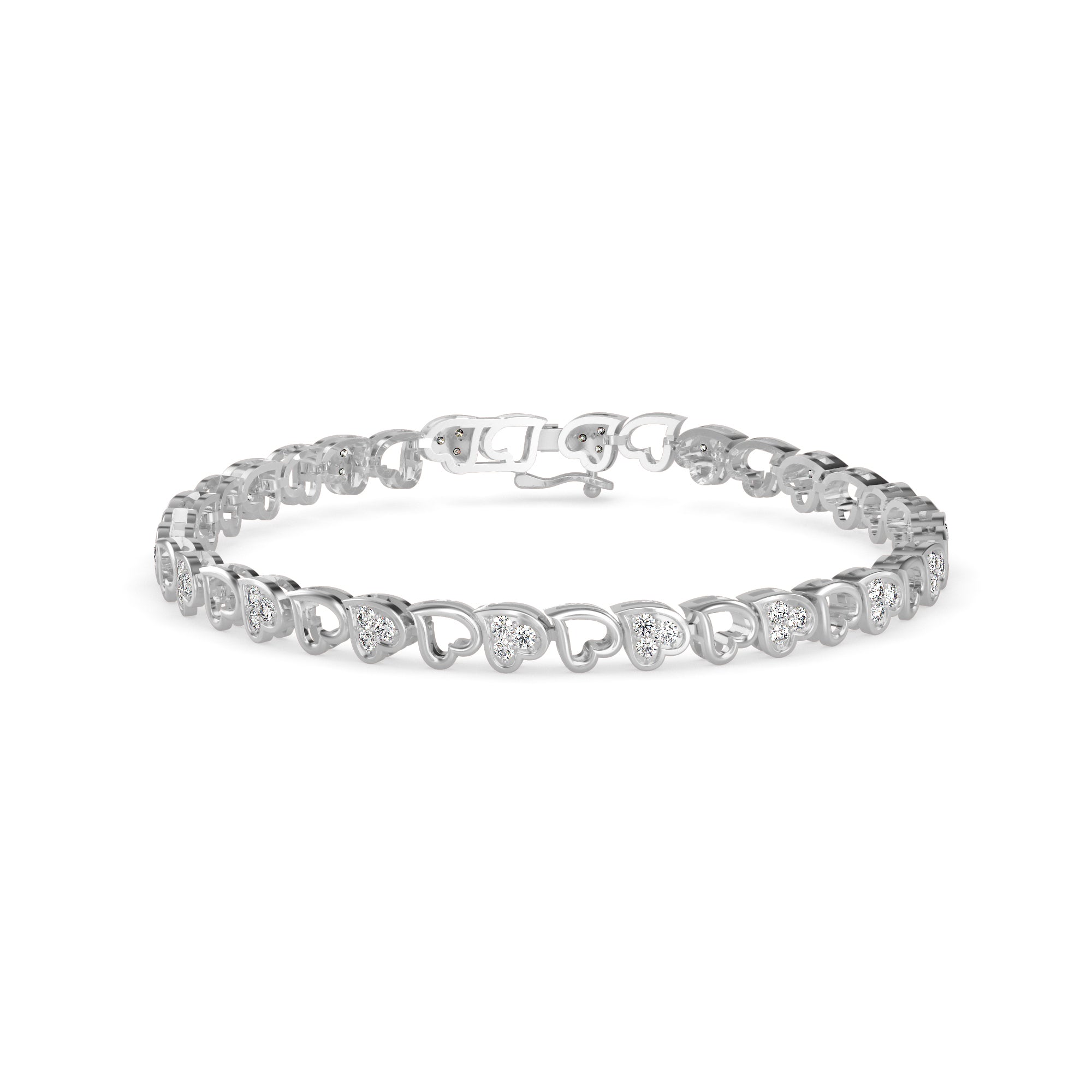 Creaky Diamond Tennis Bracelet-Silver