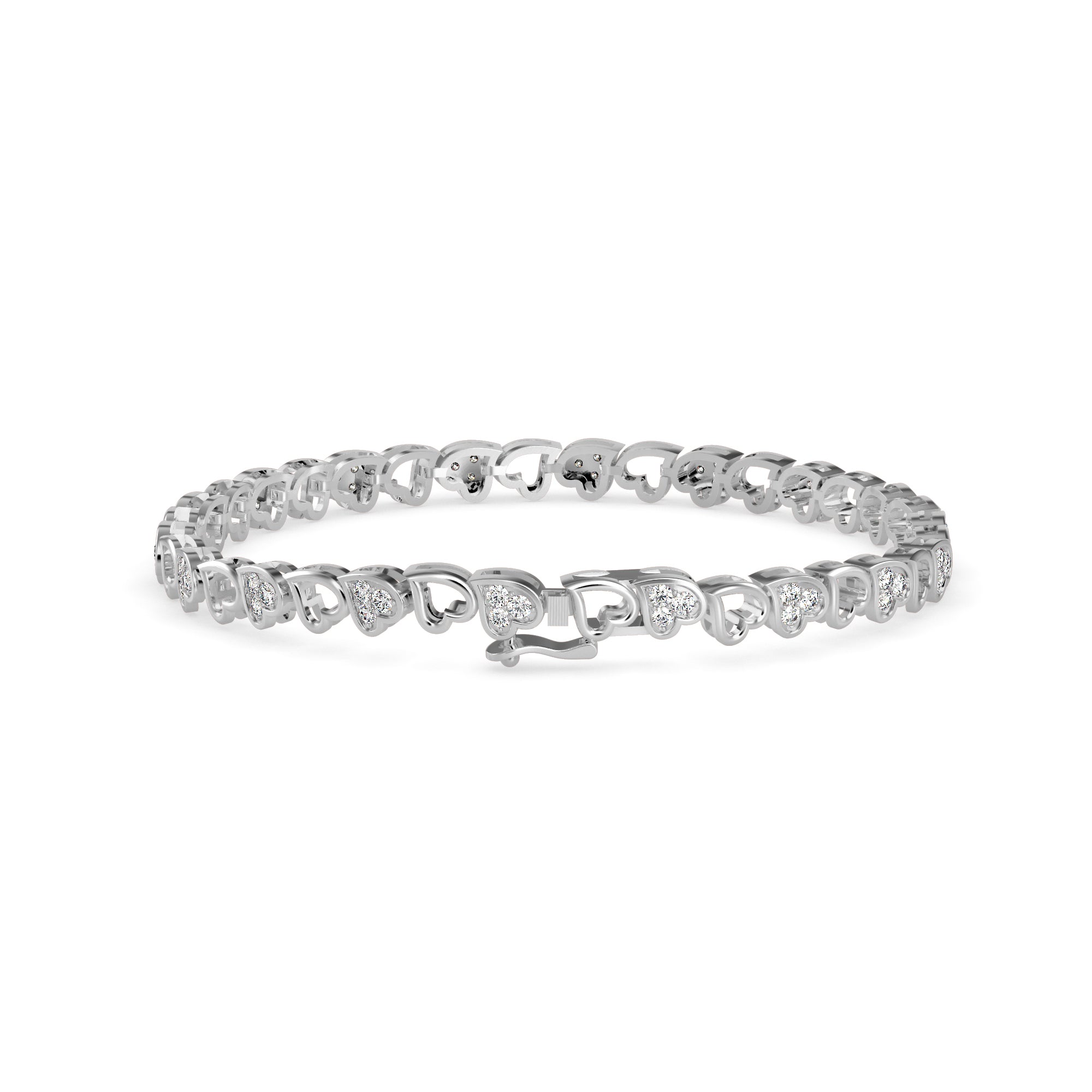 Creaky Diamond Tennis Bracelet-Silver