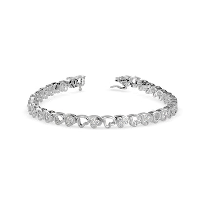 Creaky Diamond Tennis Bracelet-Silver
