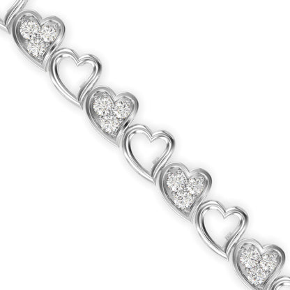 Creaky Diamond Tennis Bracelet-Silver