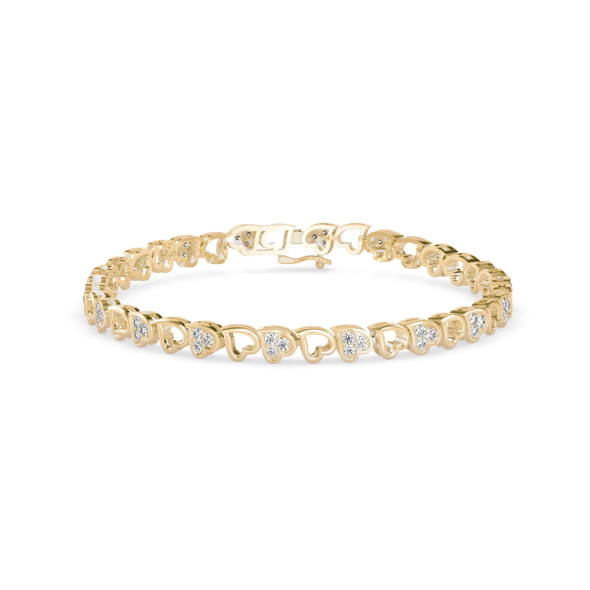 Creaky Diamond Tennis Bracelet-Golden