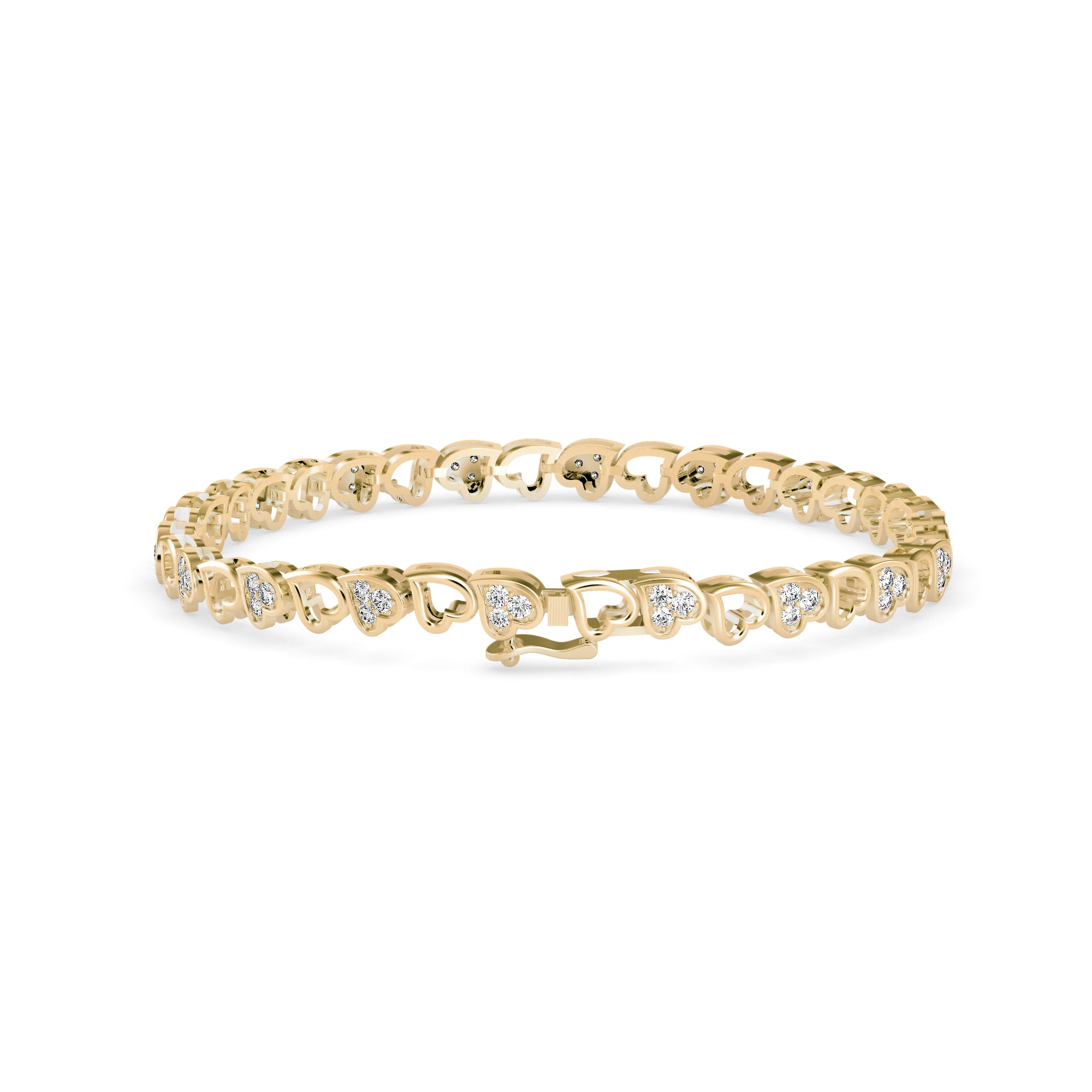 Creaky Diamond Tennis Bracelet-Golden