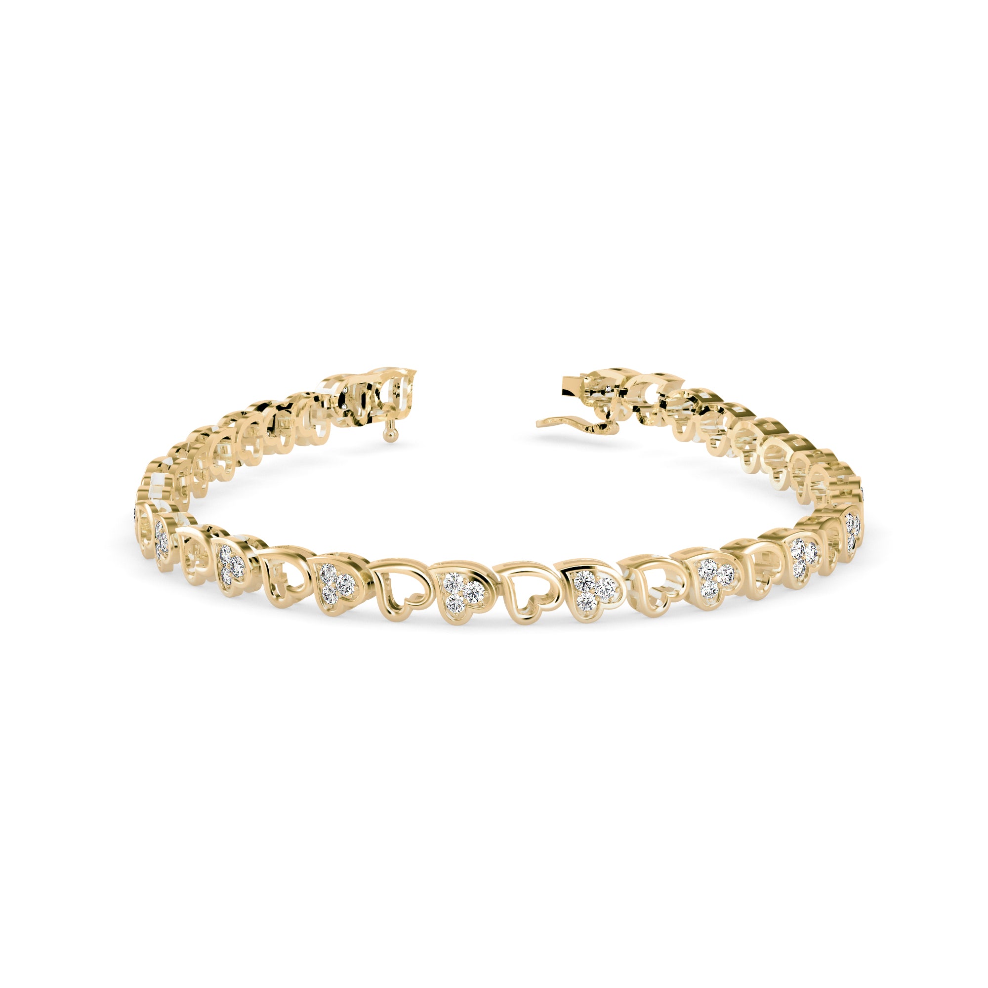 Creaky Diamond Tennis Bracelet-Golden
