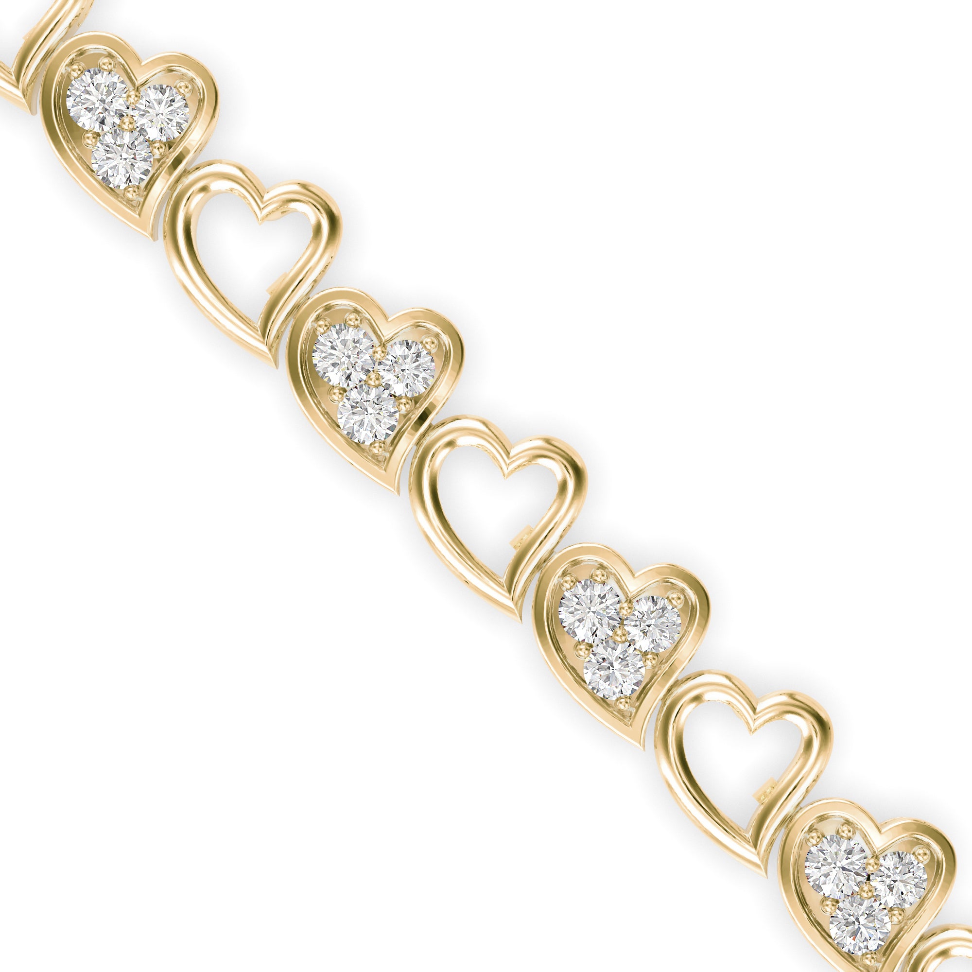 Creaky Diamond Tennis Bracelet-Golden