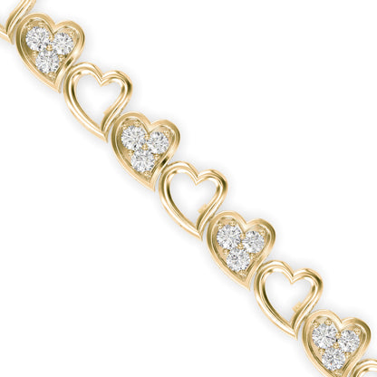 Creaky Diamond Tennis Bracelet-Golden