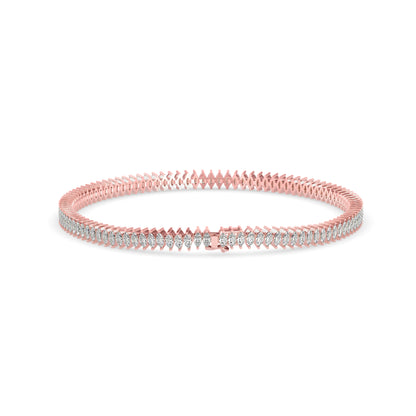 Stout Diamond Tennis Bracelet-Rose Gold