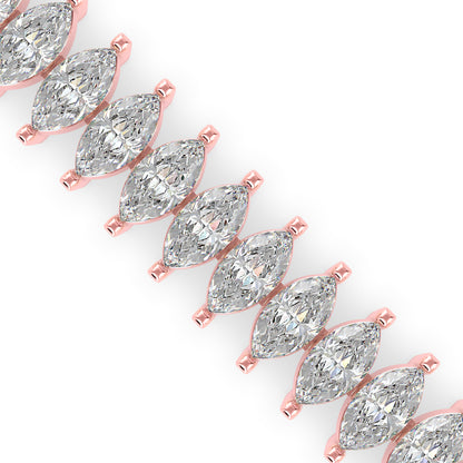 Stout Diamond Tennis Bracelet-Rose Gold