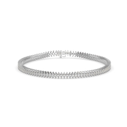 Stout Diamond Tennis Bracelet-Silver