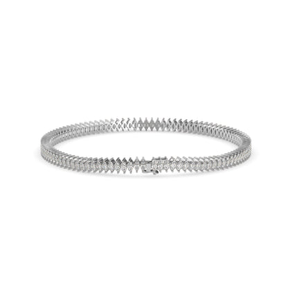 Stout Diamond Tennis Bracelet-Silver