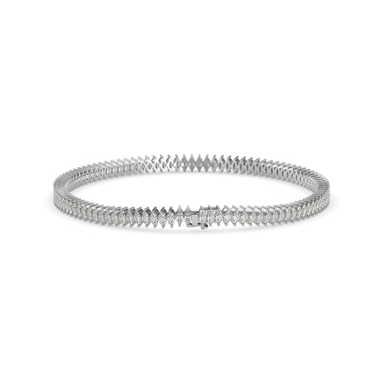 Stout Diamond Tennis Bracelet-Silver