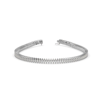Stout Diamond Tennis Bracelet-Silver
