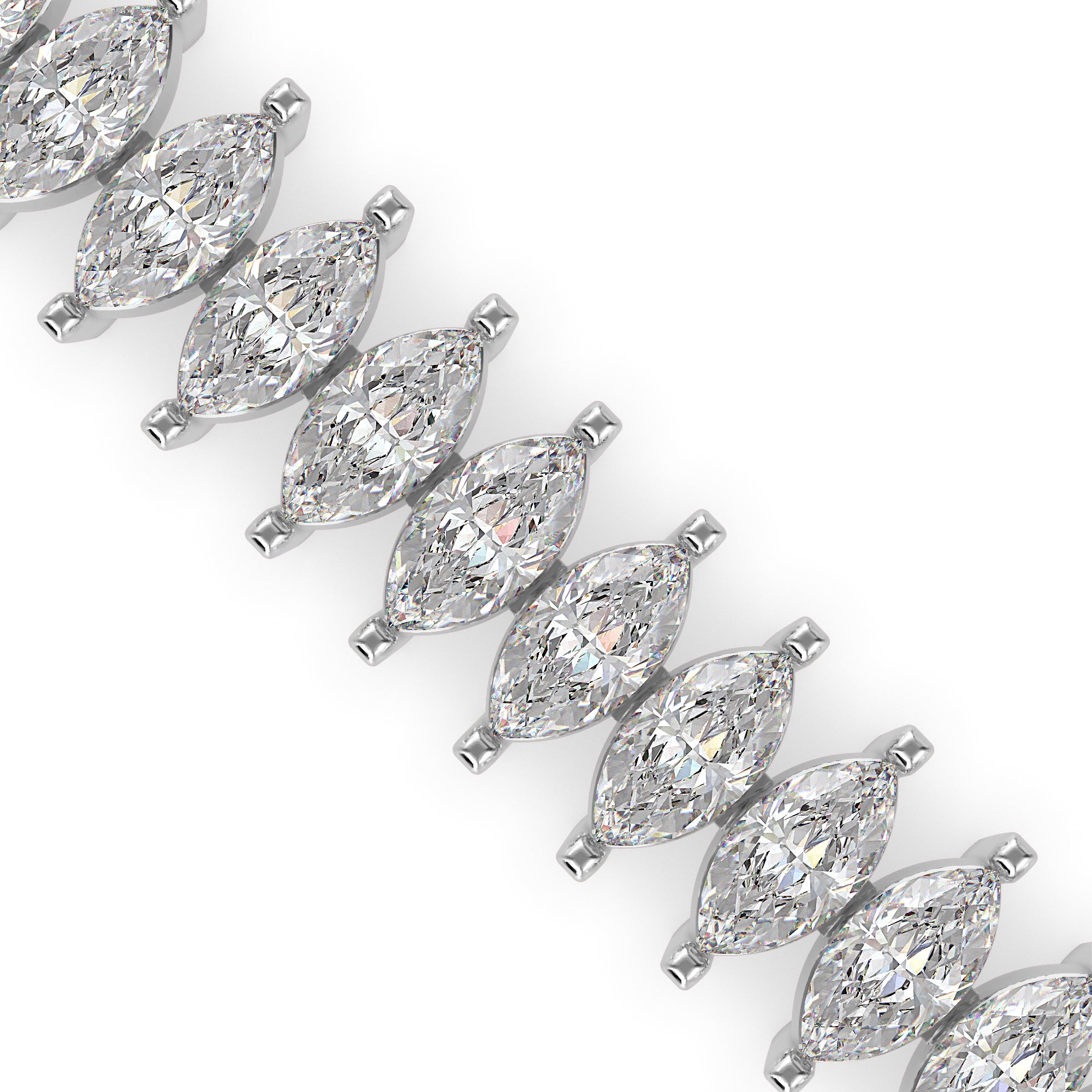 Stout Diamond Tennis Bracelet-Silver