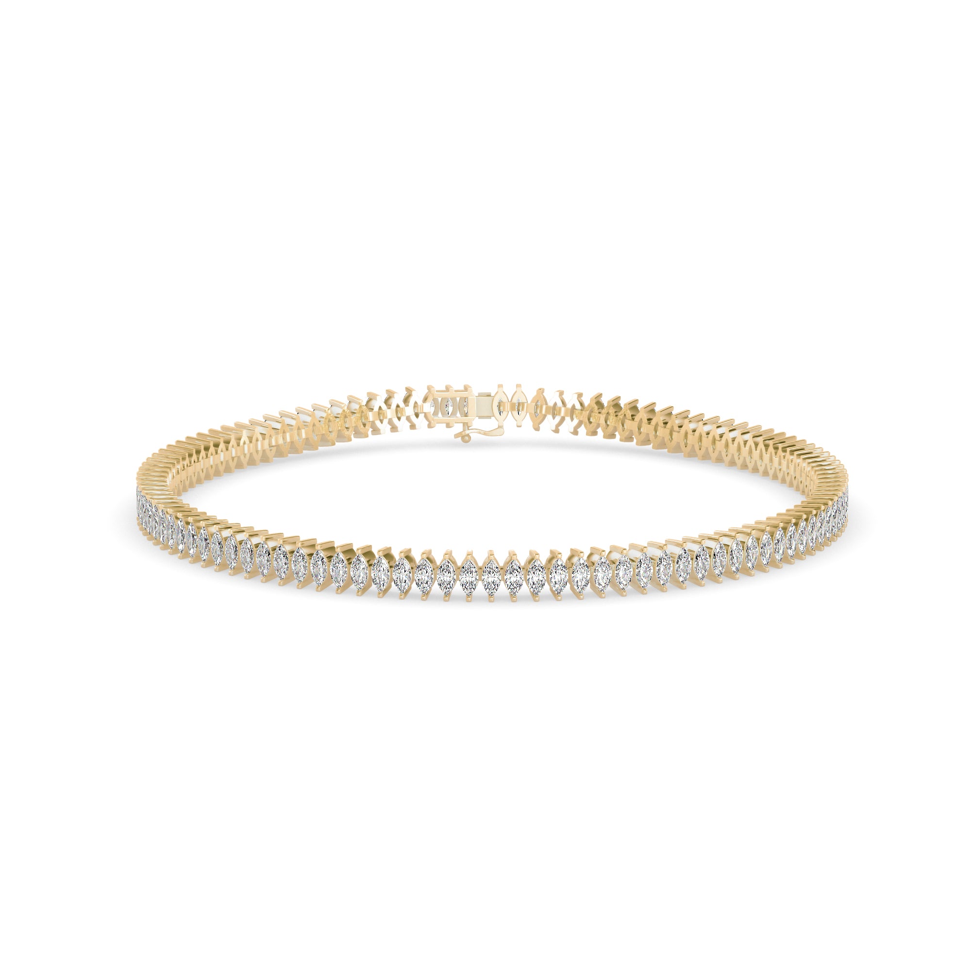 Stout Diamond Tennis Bracelet-Golden