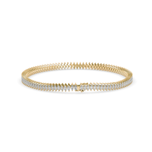 Stout Diamond Tennis Bracelet-Golden