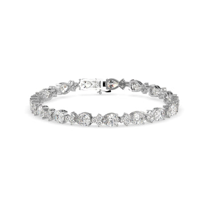 Sinewy Diamond Tennis Bracelet-Silver