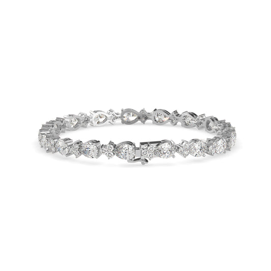 Sinewy Diamond Tennis Bracelet-Silver