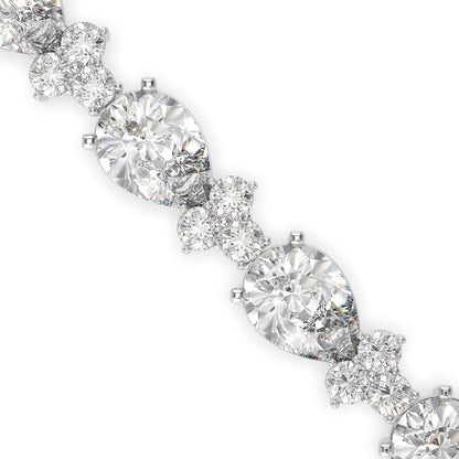 Sinewy Diamond Tennis Bracelet-Silver