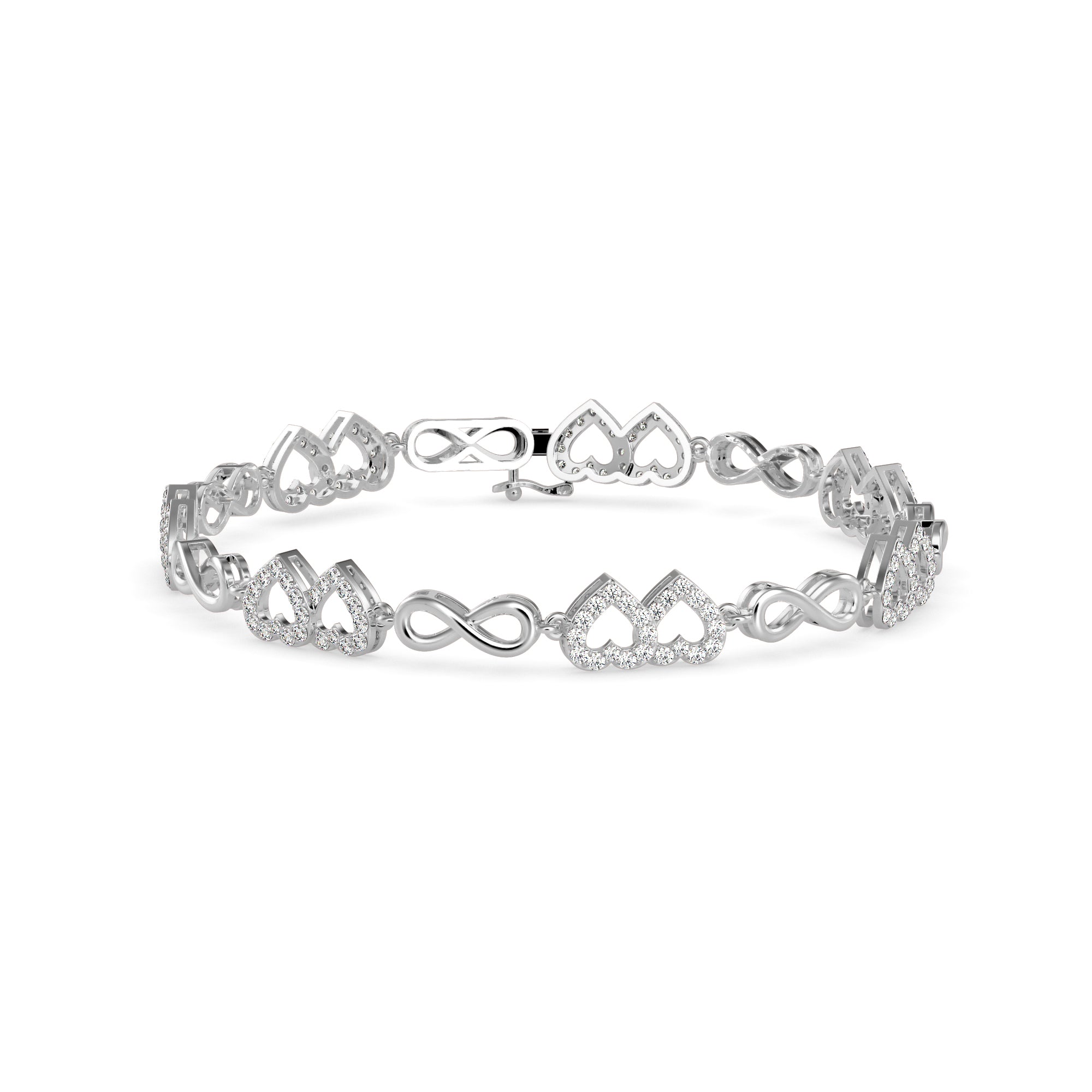 Burly Diamond Tennis Bracelet-Silver