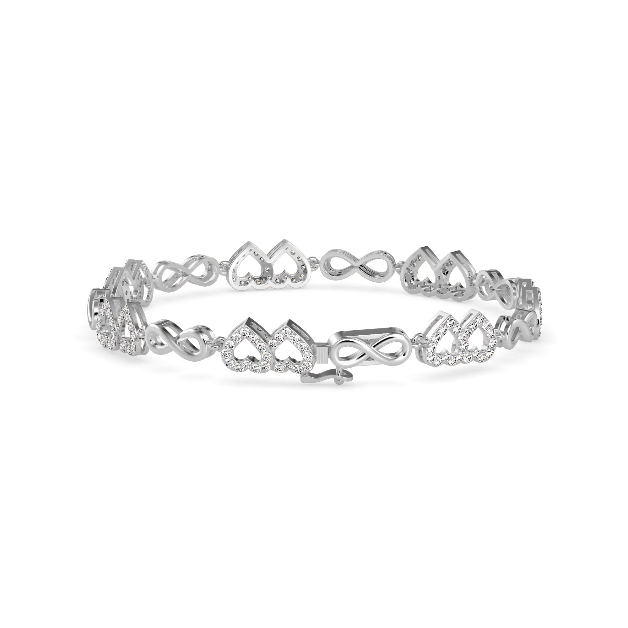 Burly Diamond Tennis Bracelet-Silver