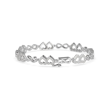Burly Diamond Tennis Bracelet-Silver