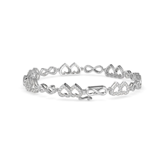 Burly Diamond Tennis Bracelet-Silver
