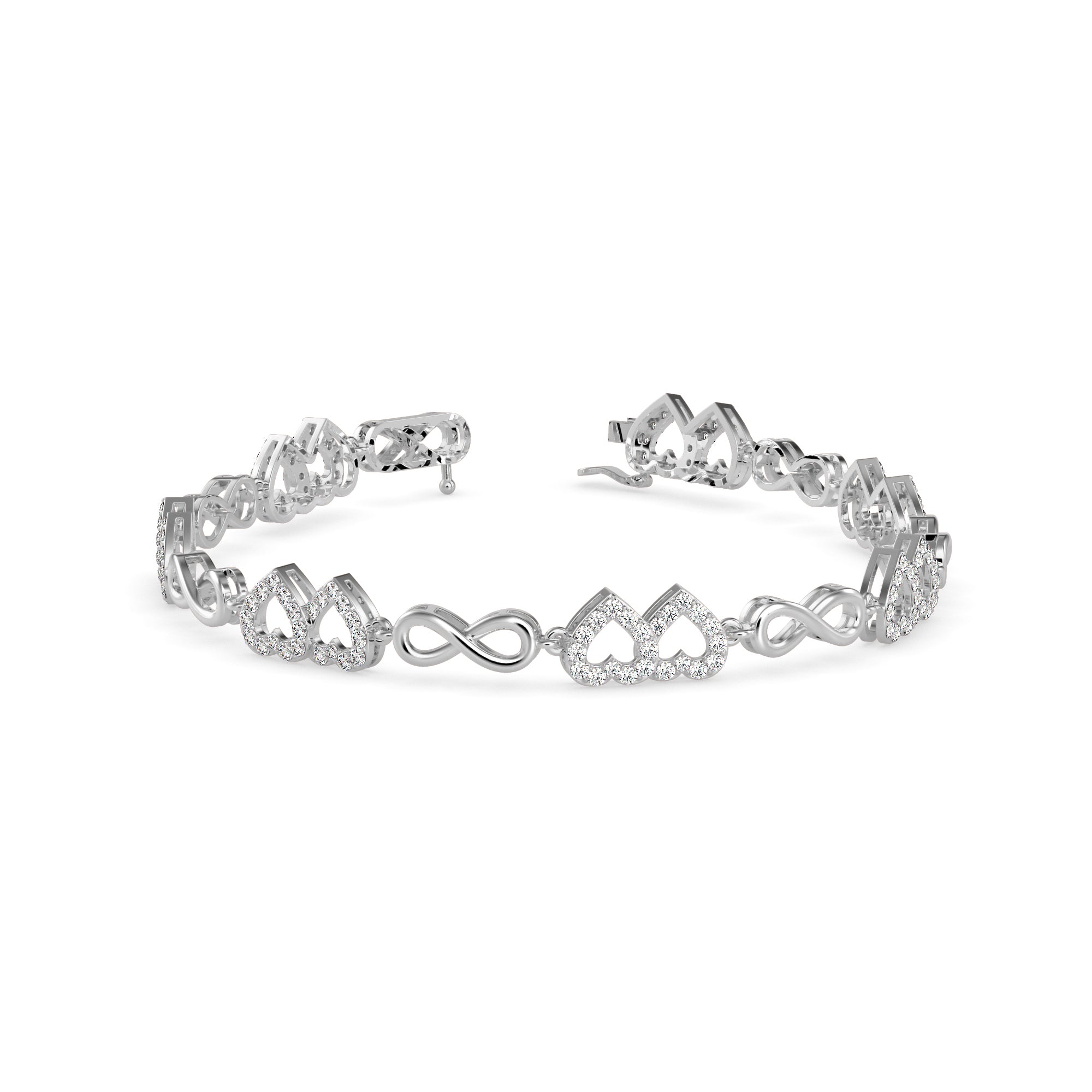 Burly Diamond Tennis Bracelet-Silver