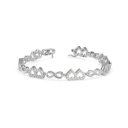 Burly Diamond Tennis Bracelet-Silver