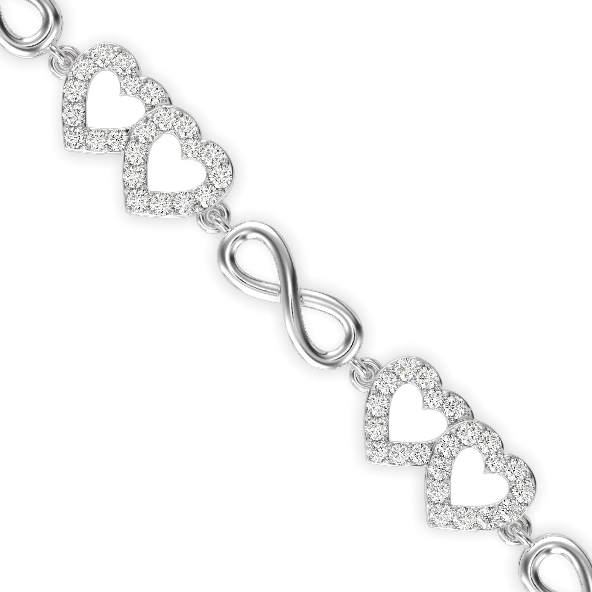 Burly Diamond Tennis Bracelet-Silver