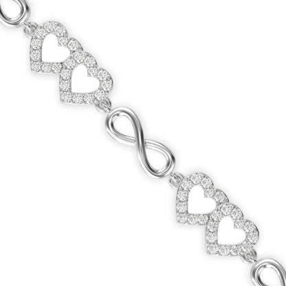Burly Diamond Tennis Bracelet-Silver
