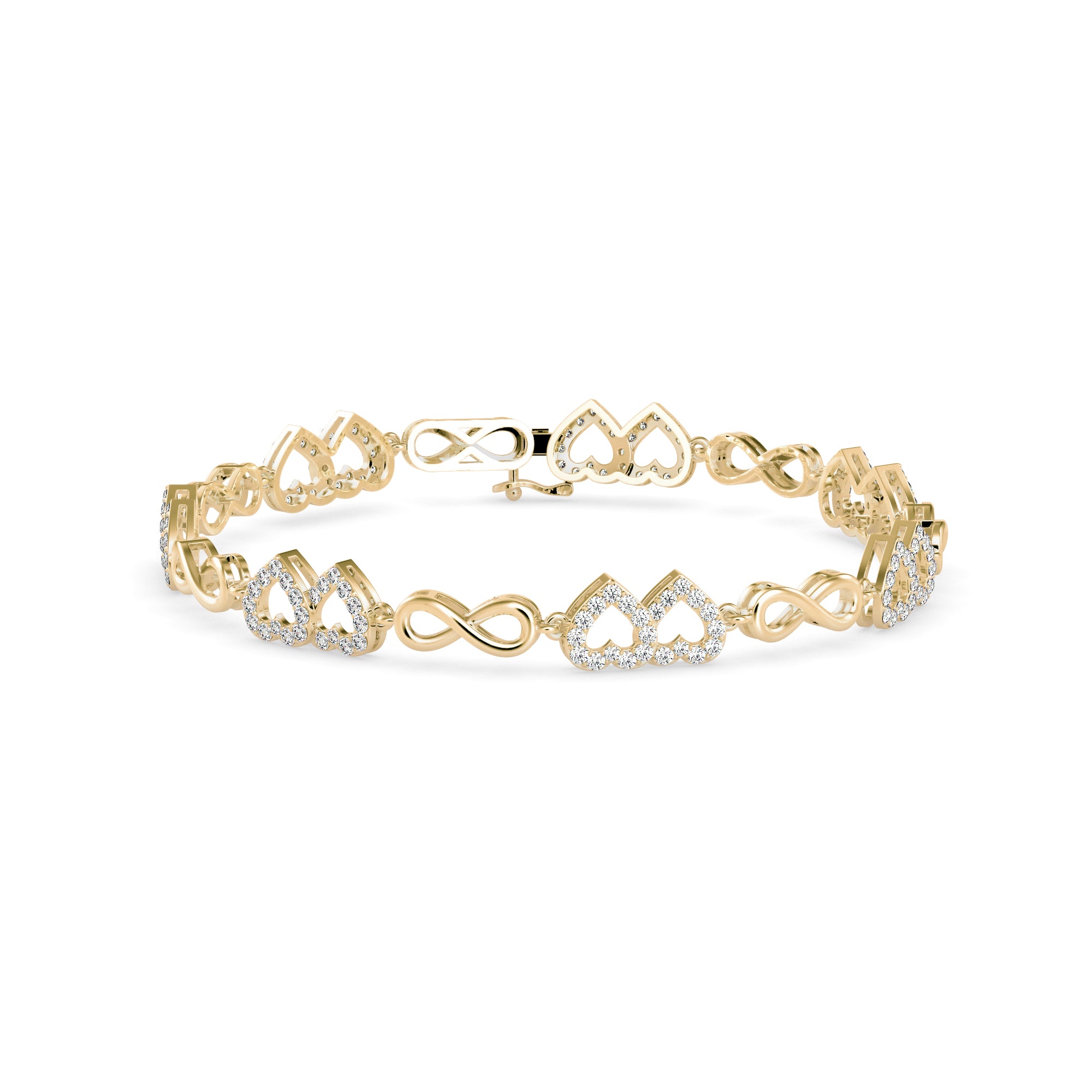 Burly Diamond Tennis Bracelet-Golden