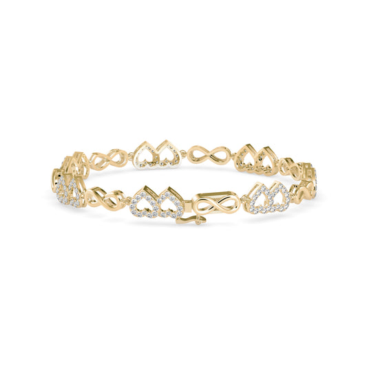 Burly Diamond Tennis Bracelet-Golden