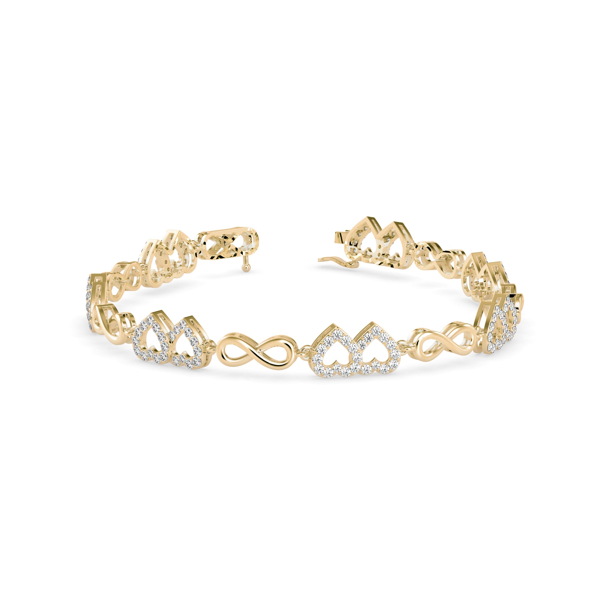 Burly Diamond Tennis Bracelet-Golden