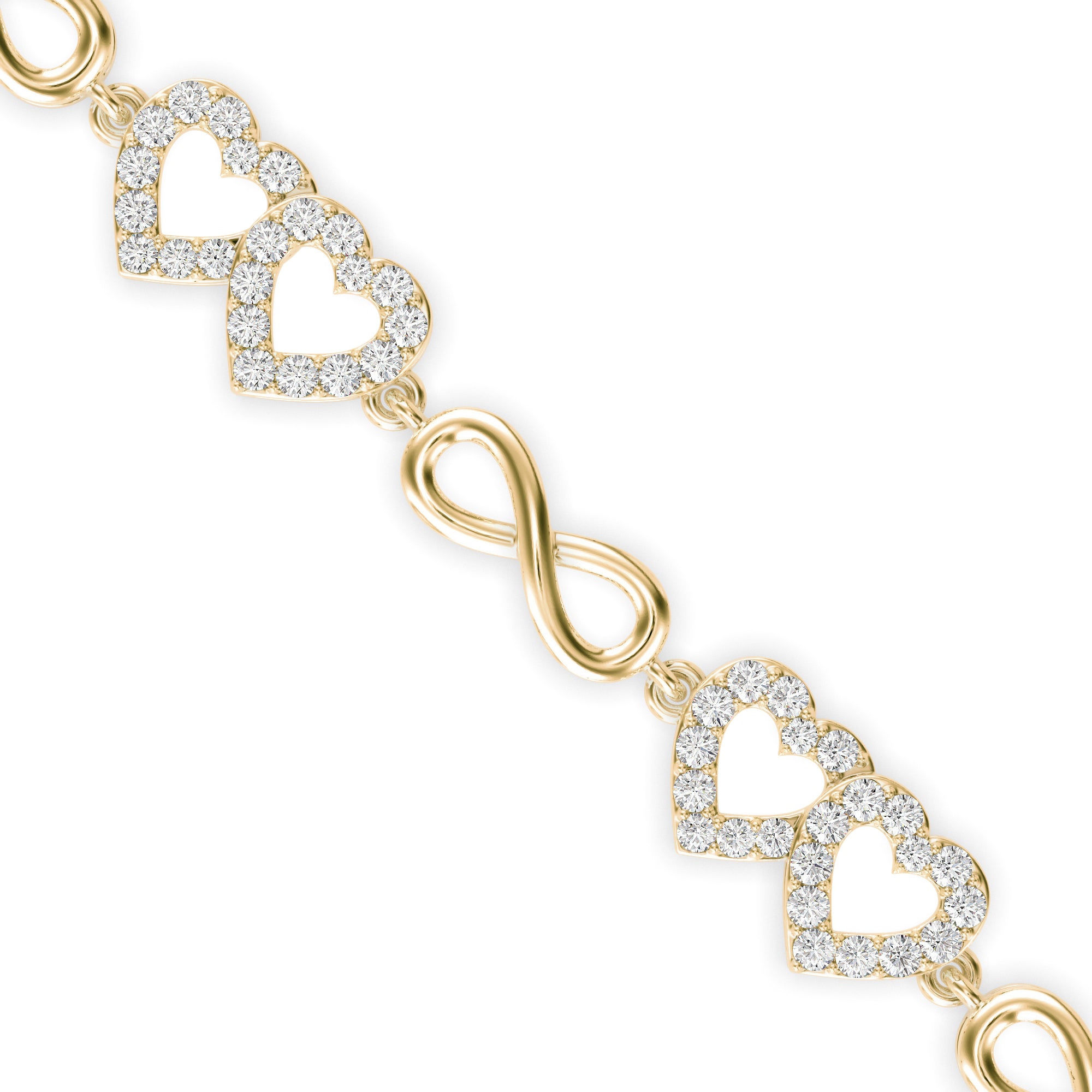 Burly Diamond Tennis Bracelet-Golden