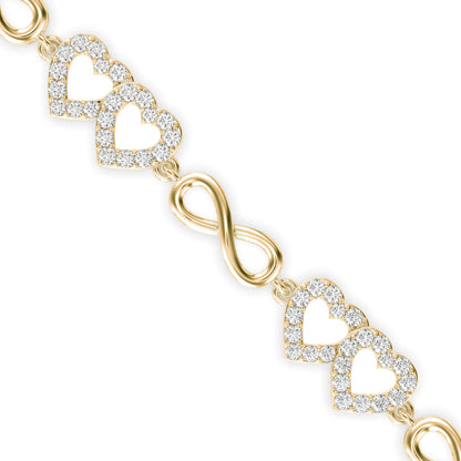 Burly Diamond Tennis Bracelet-Golden
