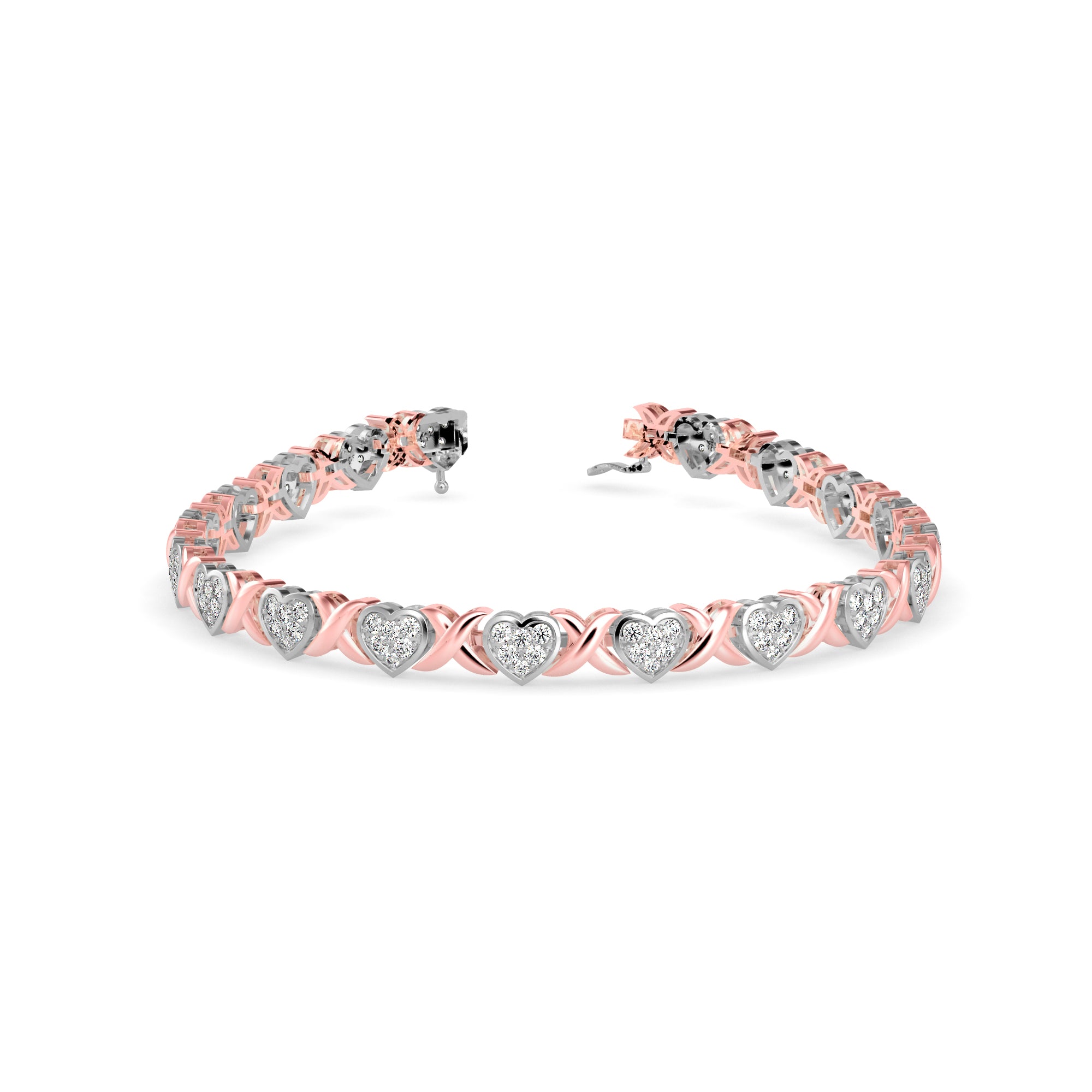 Eminent Diamond Tennis Bracelet-Rose Gold